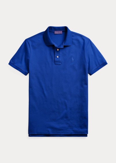 Men's Ralph Lauren Custom Slim Fit Piqué Polos | 105294QNZ